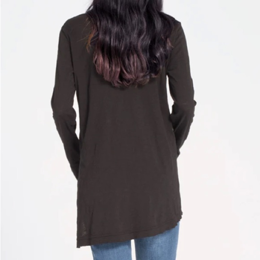 Wilt Asymmetrical Knit TunicTop Women’s Size M Scoop Neck Long Sleeves Black - Picture 3 of 10